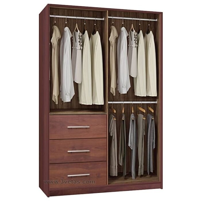 Armario ropero con 3 cajones y 4 puertas tropicalizado rh - Ref Ar - 01, armario ropero tropicalizado rh, armario tropicalizado rh, armarios baratos, armarios closets baratos, Armarios de dormitorio, Armarios de dormitorio baratos, armarios de madera, Armarios de madera para dormitorios 2023