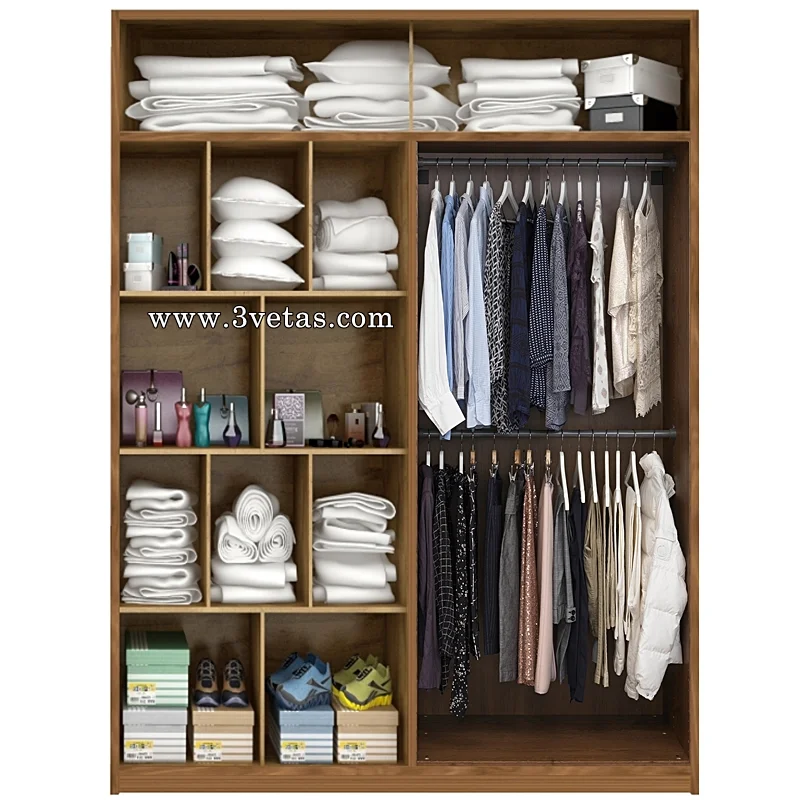 closet moderno con repisas ajustables