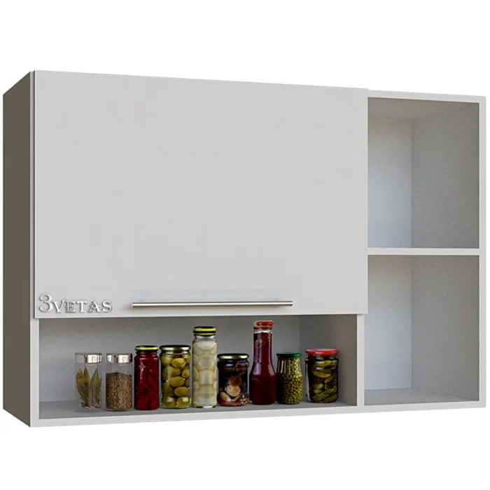 Anaquel de Cocina 1 Puerta de 90 cm MDP Blanco - Ac 02-1