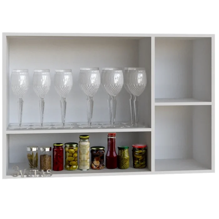 Anaquel de Cocina 1 Puerta de 90 cm MDP Blanco - Ac 02-1