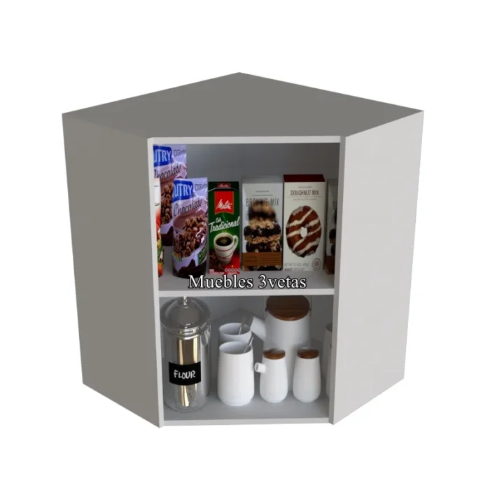 Anaquel de Cocina Esquinero Tropicalizado con 1 Puerta - 60 cm | Ref Ac 22
