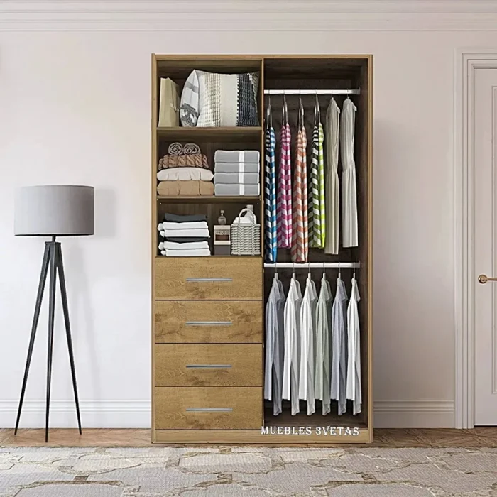 Armario blanco con 4 cajones MDP - Ref-Ar-02