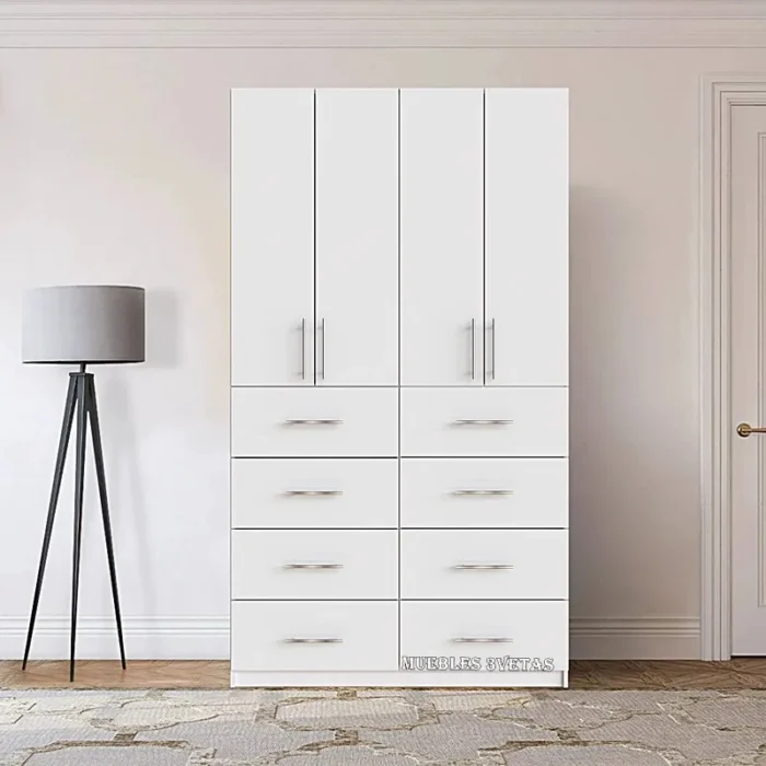 Armario ropero con 8 cajones color Blanco Rh Tropicalizado Antihumedad  - Ref-Ar-10