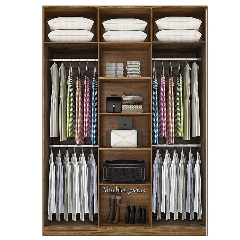 Closet con 4 cajones repisas y colgadores Cedro | 150-180 cm ancho - CT-26