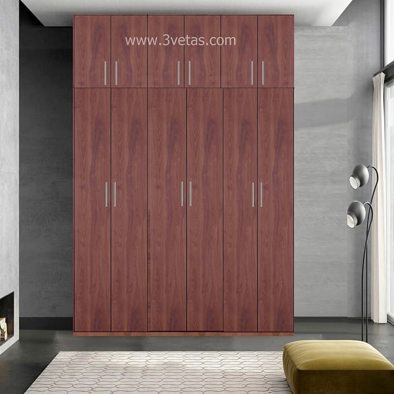 Closet con 4 cajones repisas y colgadores Cedro | 150-180 cm ancho - CT-26