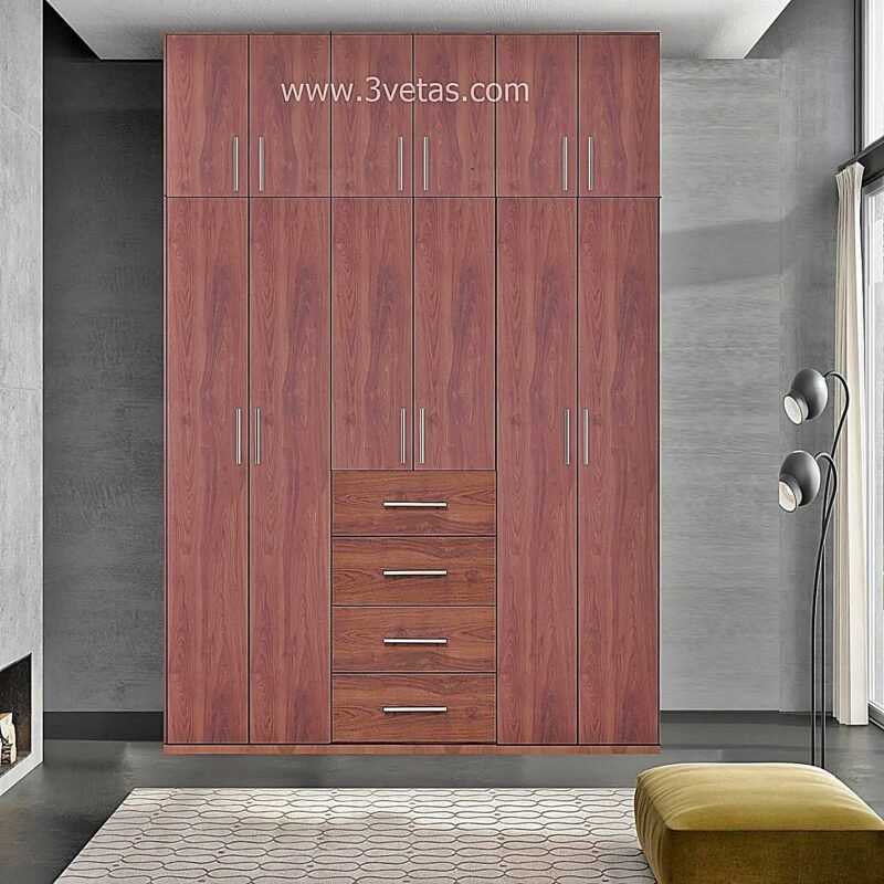Closet con 4 cajone y colgadores Cedro | 150-180 cm ancho - TC-27
