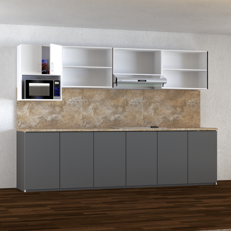 Anaquel de Cocina Blanco de 290 cm de Ancho Tropicalizados RH Antihumedad - Combo  4