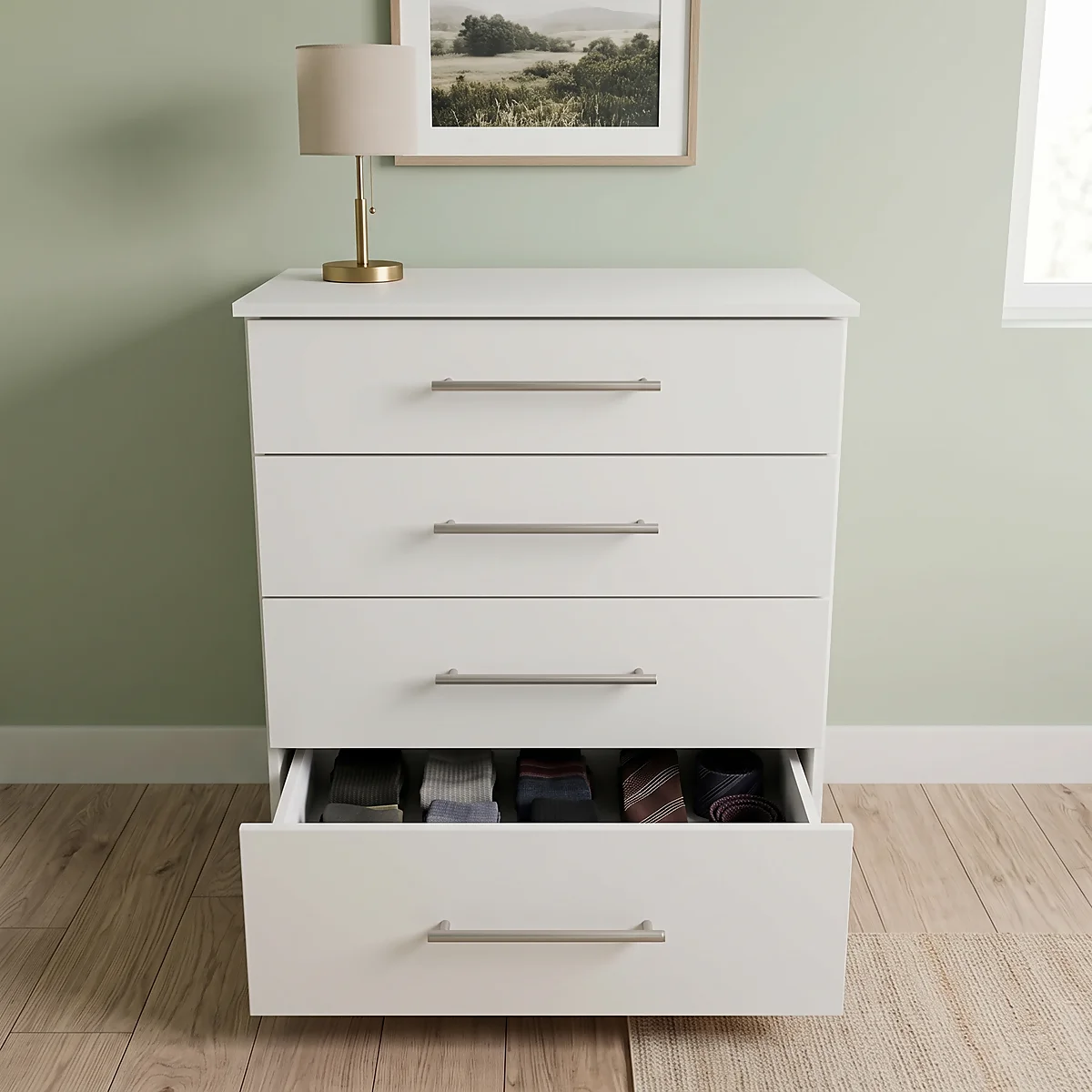 Cómoda Blanca con Organizador de Cajón
